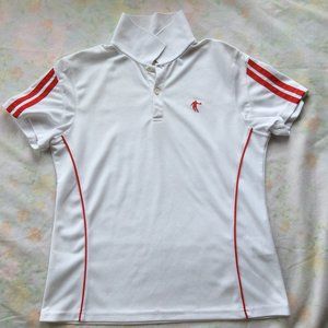 women's white golf polo size S